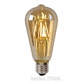 LED carbon filament lamp long dimmable 5W amber or transparent