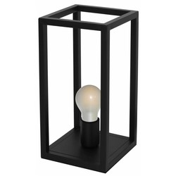 Lampe de table rurale noire, cuivre ou ruggine E27