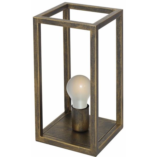 Lampe de table rurale noire, cuivre ou ruggine E27