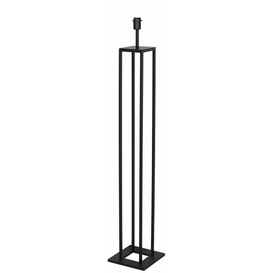 Lámpara de pie rústica moderna negra E27