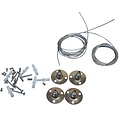 Suspension system for IP65 LED or IP65 flat