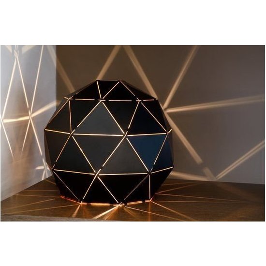 Lámpara de mesa atmósfera negro-oro o blanco 25 cm Ø