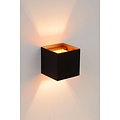 Applique carrée noir doré, blanc, gris, laiton doré ou café LED 4W