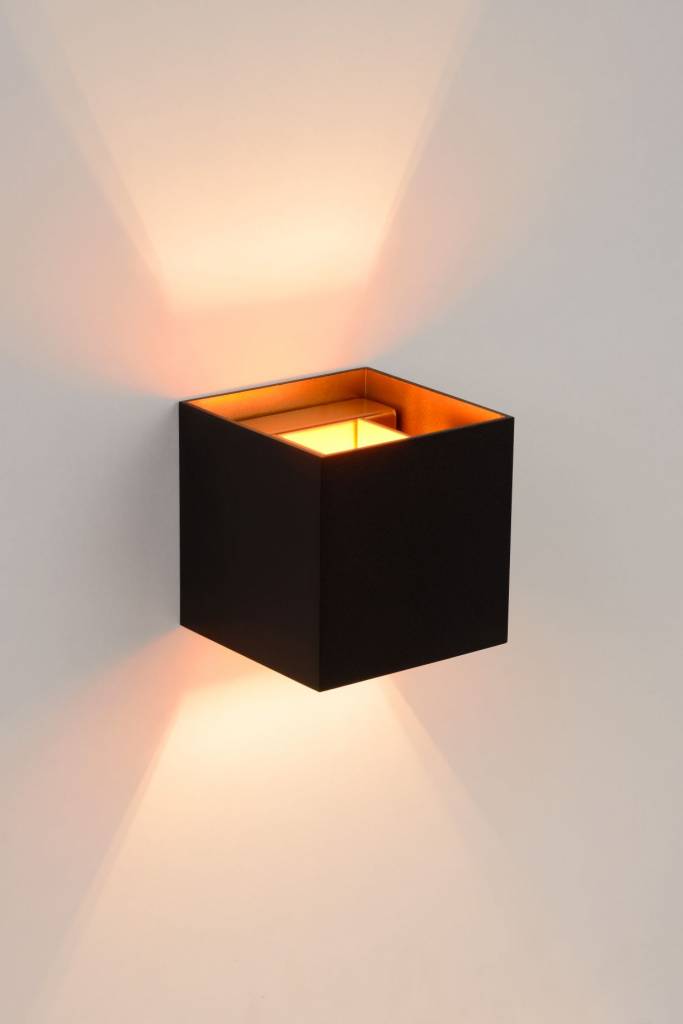 Vierkante wandlamp zwart goud, wit, grijs, goud messing koffie 4W | Planet LED