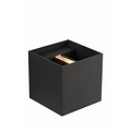 Applique carrée noir doré, blanc, gris, laiton doré ou café LED 4W
