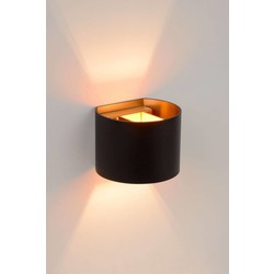 Up down wall lamp black gold, white, gray, gold brass, coffee LED 4W rounded