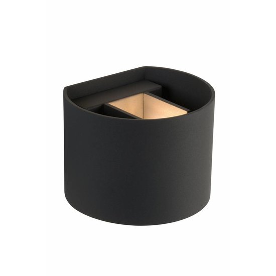 Up Down Wandleuchte Schwarzgold, Weiß, Grau, Goldmessing, Kaffee LED 4W abgerundet