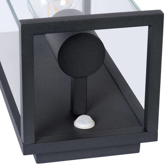 Buitenlamp muur glas E27 met sensor