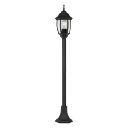 Farol de iluminación para jardín, negro, 1,2 m de altura, E27