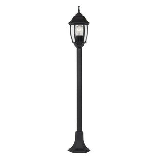 Farol de iluminación para jardín, negro, 1,2 m de altura, E27