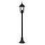 Farol de iluminación para jardín, negro, 1,2 m de altura, E27