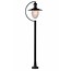 Staande lamp buiten met glas, zwart, roest, 1,1m H