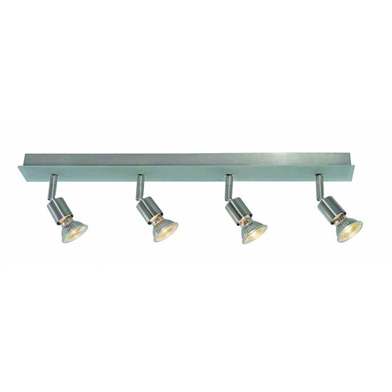 Fantasia Lámpara de techo GU10x4 blanca, gris, bronce, vidrio 550mm larga - Ideal para tus espacios