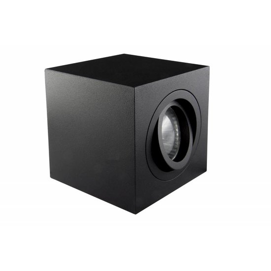 Ceiling lamp white, gray or black square spot GU10 90mm