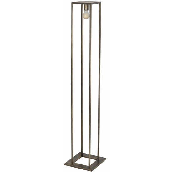 Lampadaire Fantasia Kago, style campagnard, cuivre ancien, douille E27, 160 cm de haut, ampoule non incluse