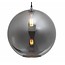 Fantasia Rogodo spherical pendant lamp in smoked grey glass with matte black, Ø40cm, height 120cm, E27 fitting, bulb not included