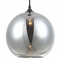 Glazen hanglamp boven eettafel bol 30cm Ø