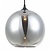 Glass hanging lamp above dining table sphere 30cm Ø