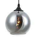 Fantasia Rogodo glass pendant lamp with spherical shade in smoke grey, Ø 15 cm, E14 fitting