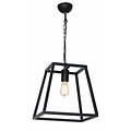 Suspension Fantasia Kago noire ou rouille, douille E27, 300mm de haut, acier, style rustique, ampoule non incluse