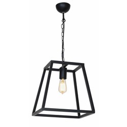 Lampe suspendue noire ou rouille rurale E27 300mm haut