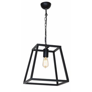 Hanging lamp black or rust rural E27 300mm high