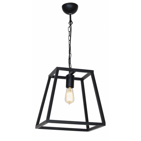 Suspension Fantasia Kago noire ou rouille, douille E27, 300mm de haut, acier, style rustique, ampoule non incluse