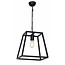 Hanging lamp black or rust rural E27 300mm high