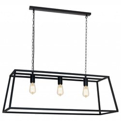 Fantasia Kago hanglamp zwart landelijk E27x3 100cm