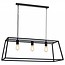 Pendant light black or rust E27x3 1000mm long