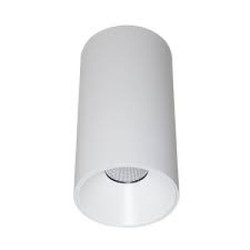 Plafonnier LED blanc cylindre noir 160mm haut 13W