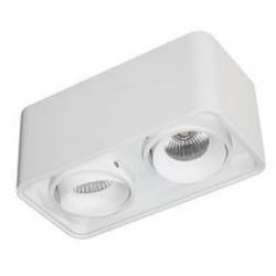 Ceiling light fixture 2x10W LED orientable square 195mm W