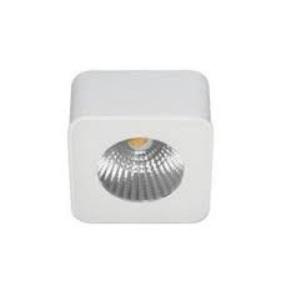 Indigo plafón LED cuadrado, blanco, 62x62 mm, 31 mm de alto, 5W, 310 lúmenes, 3000K blanco cálido, no regulable