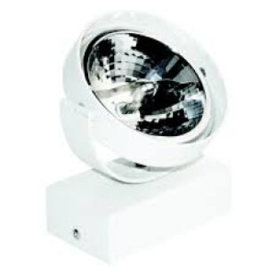 Ceiling lamp white, black or silver, 170mm wide, orientable