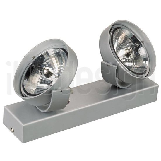 Plafondlamp wit, zwart of zilver 295mm breed richtbaar