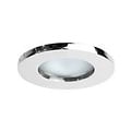 Ronde inbouwspot met GU10-fitting, IP65 waterdicht, aluminium behuizing chroom, diameter 82mm, hoogte 139mm, lamp niet inbegrepen