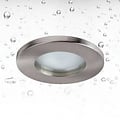 Ronde inbouwspot met GU10-fitting, IP65 waterdicht, aluminium behuizing chroom, diameter 82mm, hoogte 139mm, lamp niet inbegrepen