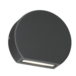 Applique d'extérieur LED anthracite ovale vers le bas 100mm W 3W