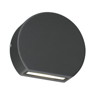 Außenwandleuchte LED Anthrazit Oval Down 100mm B 3W