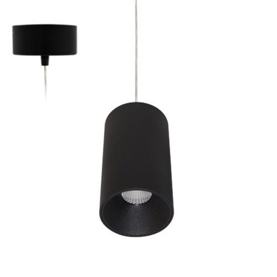 Indigo (Rexel) pendant lamp cylinder 11W LED, 847 lumen, 3000K warm white, cast aluminium