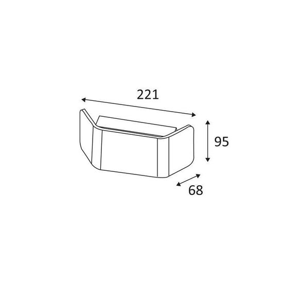 Wandleuchte LED Holz oder Alu up &amp; down 7,5W 221mm breit