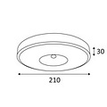 Outdoor ceiling light LED design 210mm diameter 12W