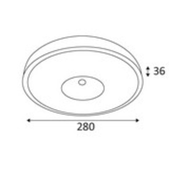 Outdoor ceiling light LED design round 280mm diameter 30W