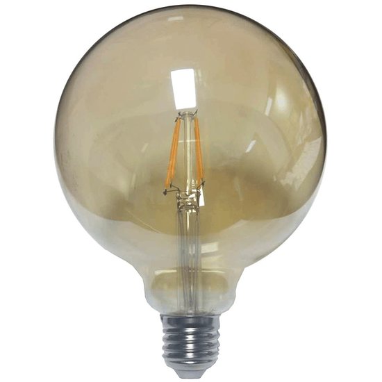 LED lamp E27 rond 6W filament