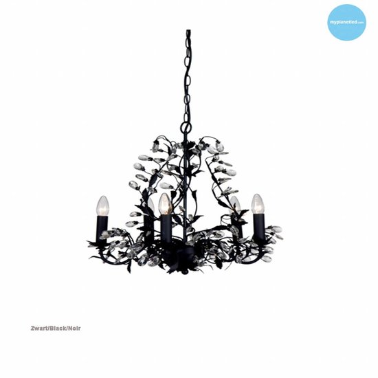 Chandelier pendant light black white rusty beige grey E14x5