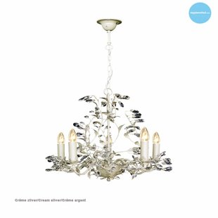 Lustre chandelier noir, rouille, beige, blanc, gris E14x5