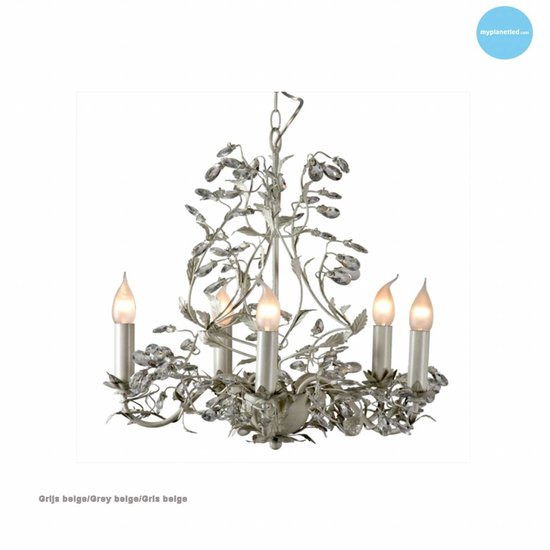 Chandelier pendant light black white rusty beige grey E14x5