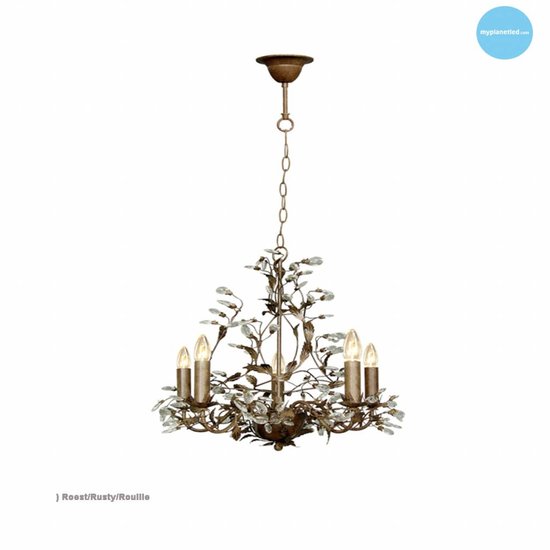 Chandelier pendant light black white rusty beige grey E14x5