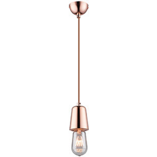 Fitting pendant light concrete, chrome, copper E27