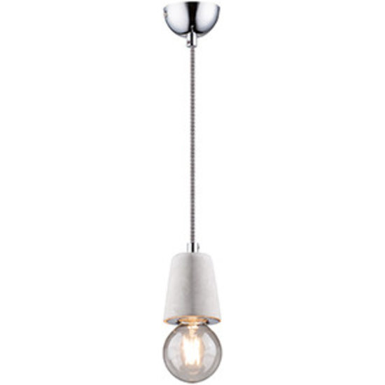 Lámpara colgante de hormigón, cromo, cobre E27